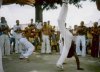 Two men doing capoeira