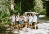 The group on a Jeep ride up the coast