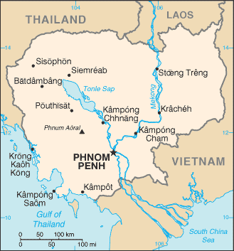 map of Cambodia