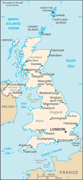 map of England