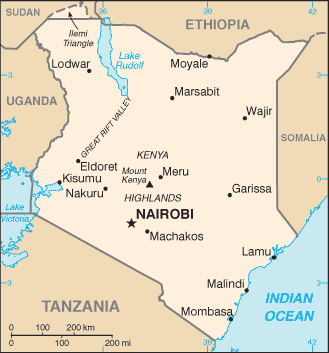 map of Kenya