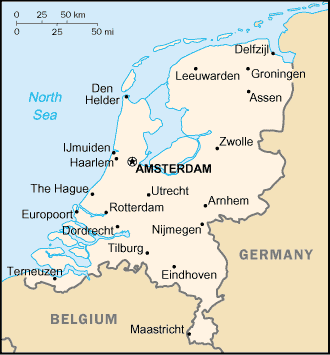 map of The Netherlands