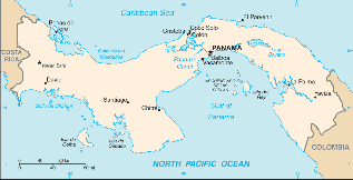 map of Panama