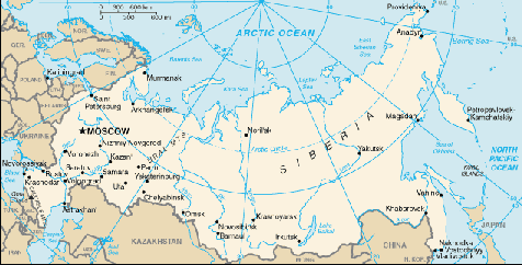 map of Russia