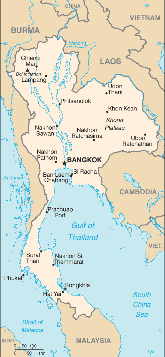 map of Thailand