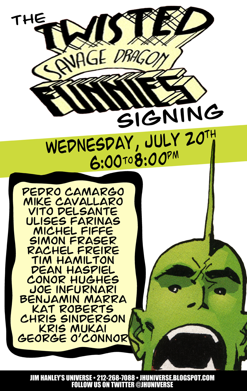 Twisted Savage Dragon Funnies Signing