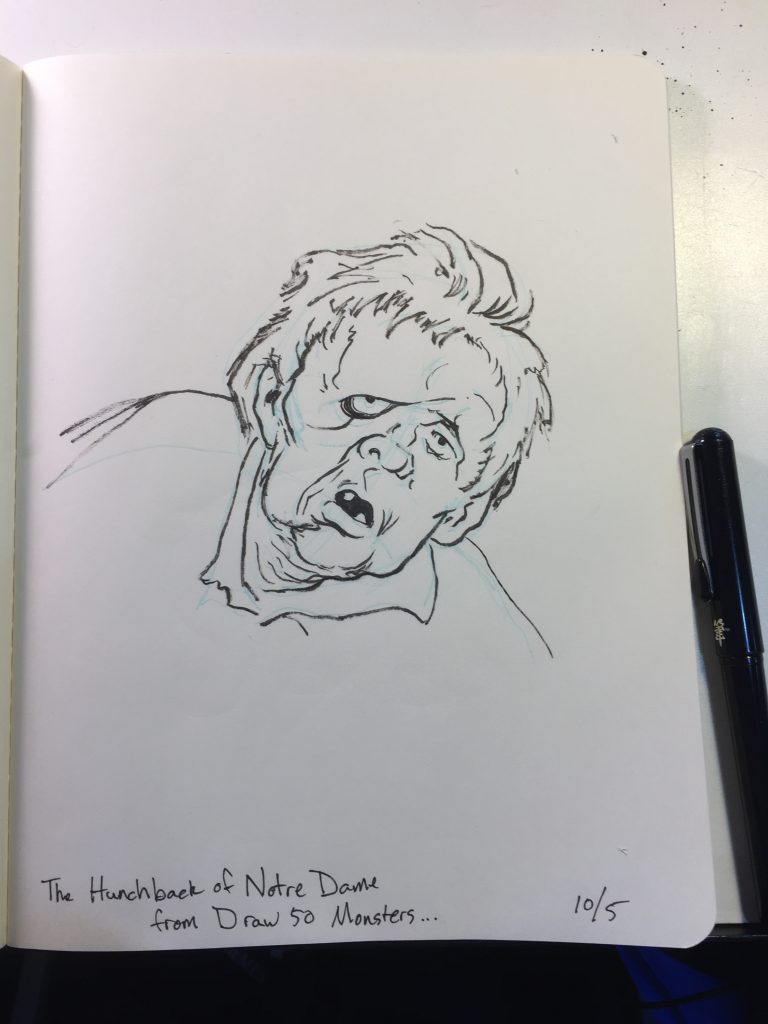 Inktober Sketch – The Hunchback of Notre Dame