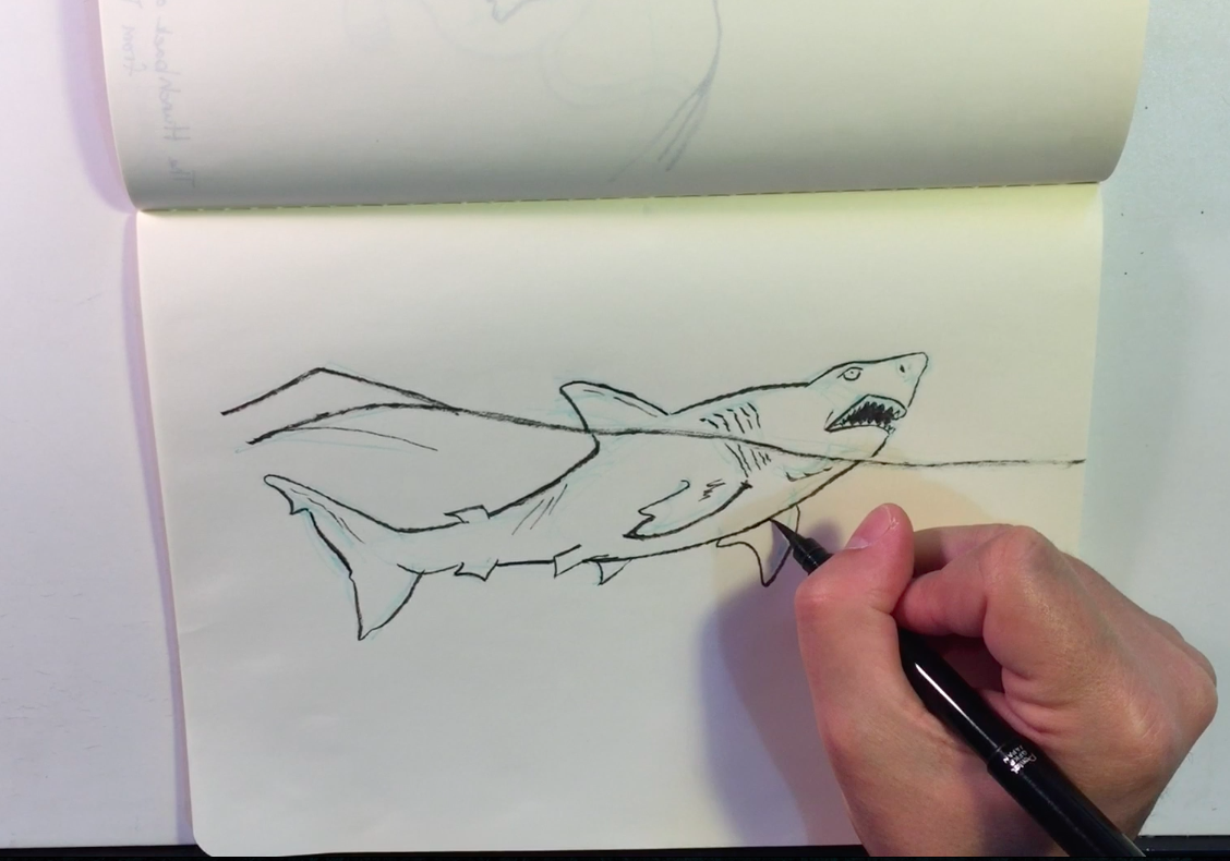 Inktober Sketch – Jaws