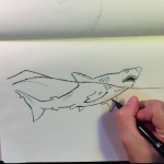 Inktober Sketch – Jaws