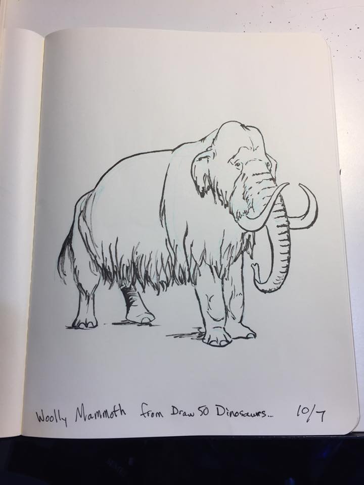 Inktober Sketch – Woolly Mammoth